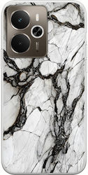 Cracked Marble White Black Realme 14 5g Flexible Tpu Διάφανη Σιλικόνη Cracked Marble White Black Realme 14 5g Flexible Tpu Διάφανη Σιλικόνη