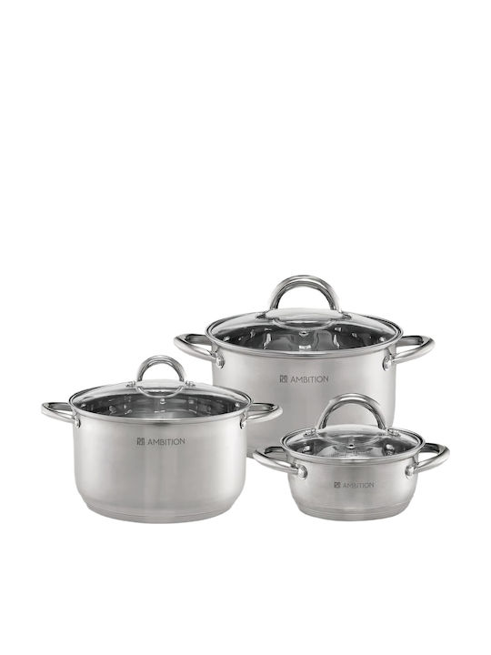 Ambition Klausberg Töpfe Set aus Rostfreiem Stahl 6-teilig
