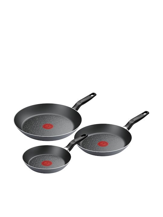 Tefal Only Cook Σετ Τηγάνια από Αλουμίνιο 3τμχ