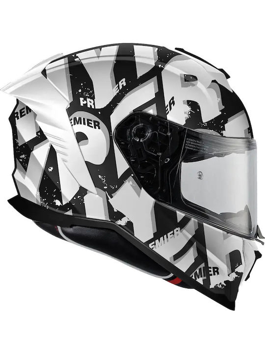 Premier SR 8 BM White Matte Motorcycle Helmet F...