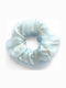 Classic Cabbage Double Draped Flowered Hair In Delicate Veil Blue