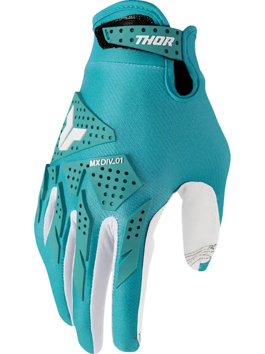Thor Launchmode Summer Women's Motocross Gloves Blue