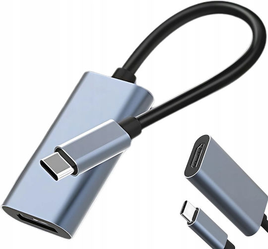 Convertor USB-C / HDMI Masculin la HDMI / USB-C Feminin Gri 1 Bucată ZK16343QWS6