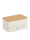 Zeller Cutie De Depozitare Din Lemn Cu Capac Alb 20x12x10cm