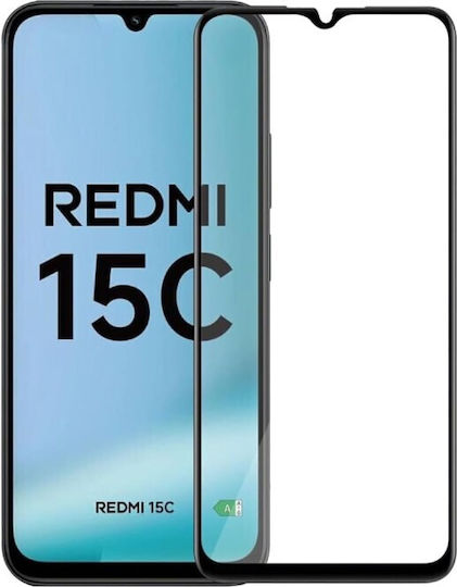 Full Glue Tempered Glass Negru (Xiaomi Redmi Note 15c)