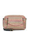 Women's Shoulder Bag Taupe Grey Gold