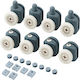 Set 8 Shower Cabin Rollers Zola Universal Lower Upper 24x47/24x34 Mm
