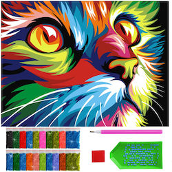 Broderie Mozaic cu Diamante Zola Design Abstract Pisică 30 X 40 Cm Broderie Mozaic cu Diamante Zola Design Abstract Pisică 30 X 40 Cm
