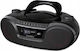 GoGEN Portable Radio-CD Player with Radio Bluetooth CD Cassette Player USB Black