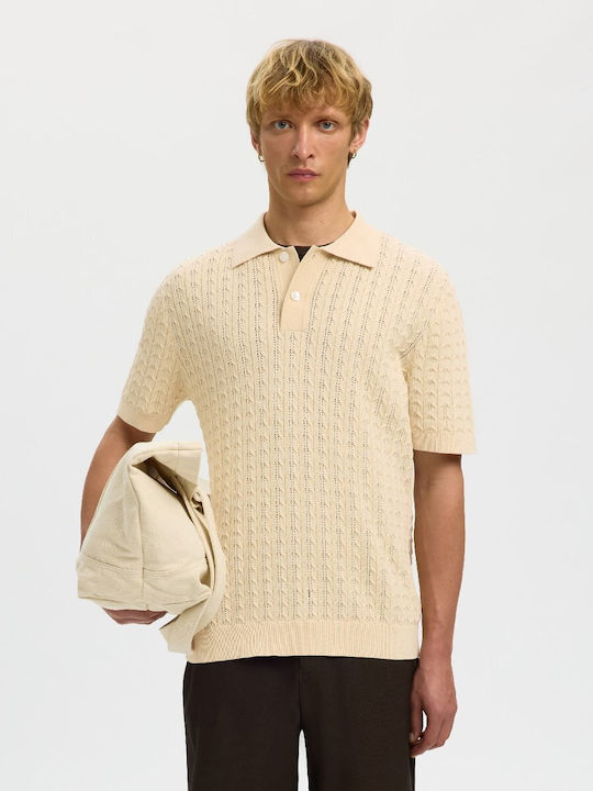 Selected Polo Μπλούζα Μπεζ