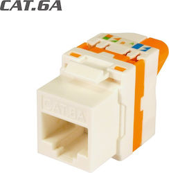 Televes 209921 Keystone Jack Rj45 Utp Cat.6a Θηλυκό 180° Tool-free White