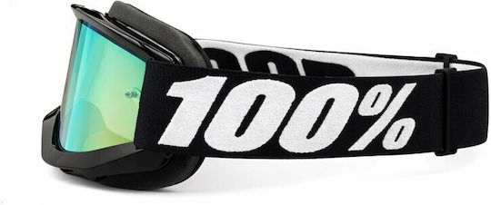 100% Μάσκα Χιονιού Accuri Tornado Mirror Gold Vented Dual Lens Snowmobile Goggle
