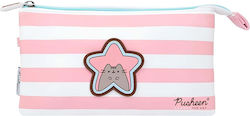Pusheen Pencil Case Makeup Foodie Collection 3 Compartments White Pink
