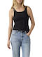 Essential Women's Cotton Sleeveless Top Black