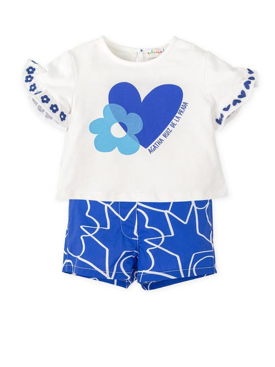 Kinderbekleidungsset mit Sommer-Shorts 2 Stück Optical Weiß