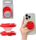 Volte-tel Pop Stand Silicone Suction Mount Double Sided Round Small Devices Red