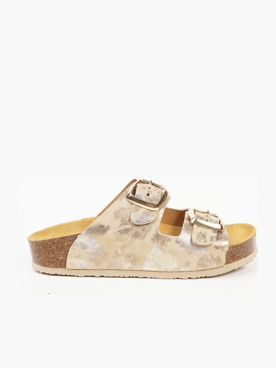 Plakton Leather Women's Anatomic Gold Sandals
