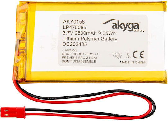 Akyga Li-Po Battery 3.7V 2500mAh 1S for RC Vehicle