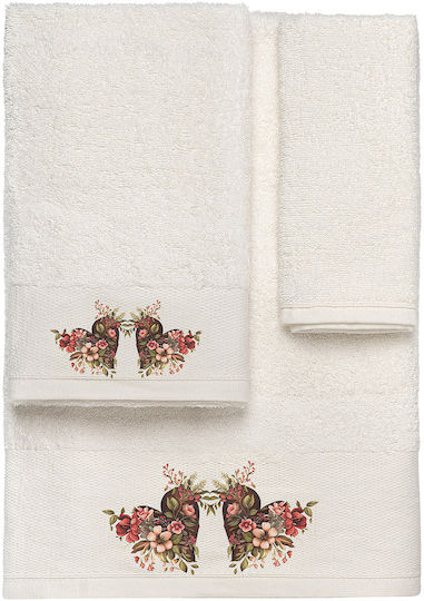 Beauty Home Set of Bath Towels 3 pcs 3557 Ecru Weight 500gsm