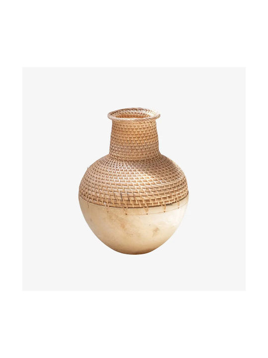 Phos & Gaia Decorative Vase Wooden Kamari Brown