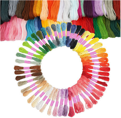 Set 50 Fire Colorate Zola Broderie Împletit Proiecte Handmade Lungime Fir 8m Poliester Multicolor