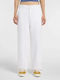 Women's Fabric Trousers in Loose Fit White