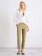 Women's Fabric Khaki Trousers