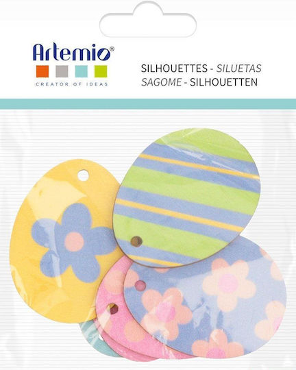 Artemio Ξυλινα Διακοσμητικα Αυγα 5,0cm 6τμχ
