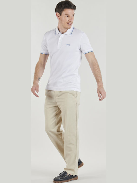 Boss Paddy Polo T-shirt Λευκό