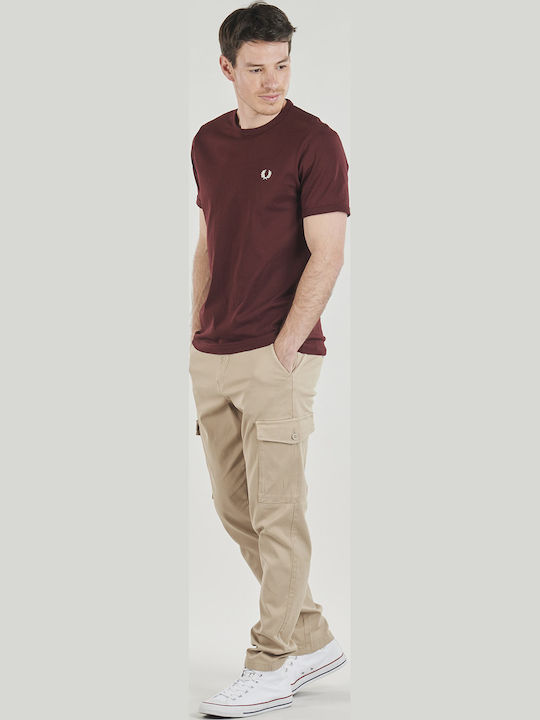 Fred Perry Ringer T-shirt Μπορντό
