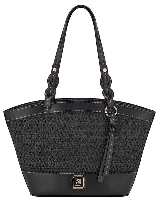 Fabric Women's Tote Handbag Black