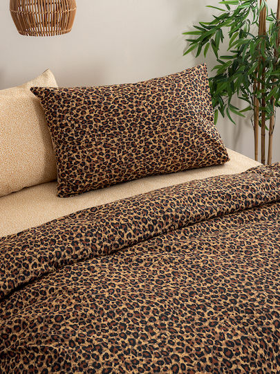 Palamaiki Fl6299 Set Pillowcases with Envelope Cover Brown 52x72cm