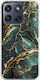 Cracked Marble Gold Teal Motorola Edge 70 5G Flexible TPU Transparent Silicone