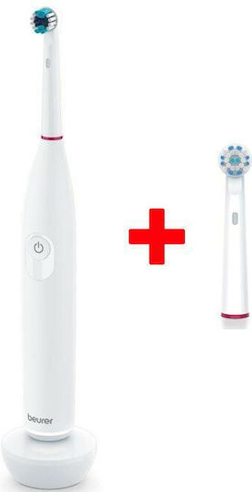 Beurer Tb 30 Електрическа Четка За Зъби 4 Глави За Четка Sensitive 2 Режима На Работа До 20 Дни Живот На Батерията Бял
