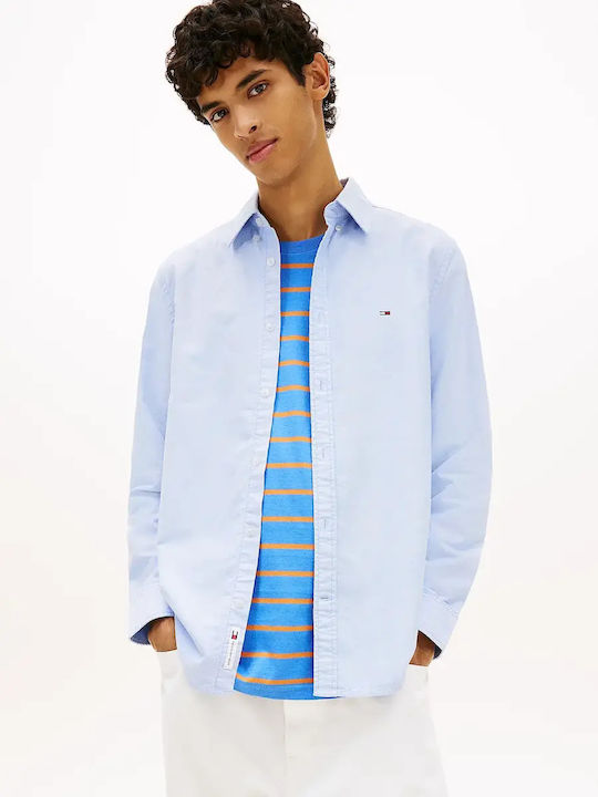 Tommy Hilfiger Long Sleeve Cotton Shirt Light Blue