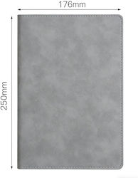 Valvoro Σημειωματάριο Notebook B5 Λάστιχο 100 Φύλλα 100γρ Γκρι