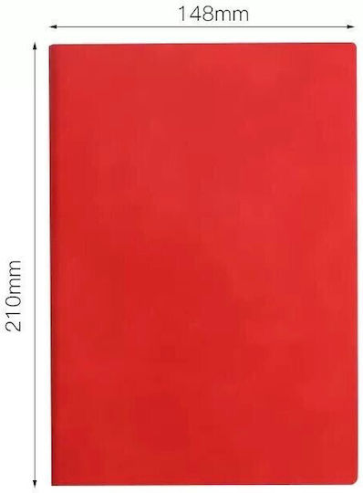 Valvoro Notizbuch A5 mit Gummiband 100 Blätter 100g Rot