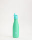 Kids Water Bottle Stainless Steel with Straw Green 350ml
