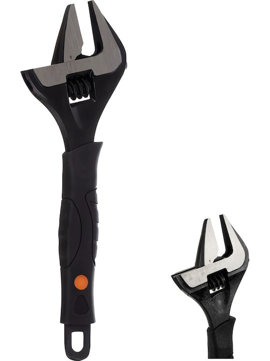 Cheie Franceză Reglabilă Zola Tip Suedez Oțel Carbon Reglaj 0 35 Mm Mâner Termoplastic 21 X 7 X 1.8 Cm Negru