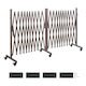 Double Extendable Security Gate Max Length 8.18 M 6 Wheels Height 120 Cm Brown