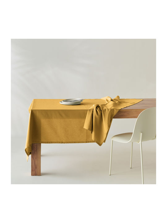 Kentia Τραπεζομάντηλο Βαμβακερό Leilani Mustard 140x220εκ.