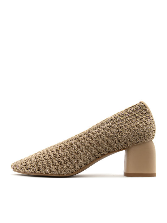 Angel Alarcon Leder Pumps mit Mittelhohem Beigen Absatz Angel Alarcon Leder Pumps mit Mittelhohem Beigen Absatz