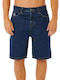 Herren Shorts Denim True Indigo
