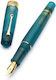 Leonardo Momento Zero Grande Reine Petrol Gold Füllfederhalter Fein
