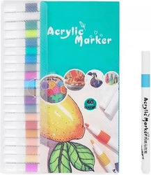 Set 60 Acrylic Markers Zola Precise Tip Paper Stone Glass Ceramic Wood Textiles Canvas Fast Drying Multicolored Set 60 Acrylic Markers Zola Precise Tip Paper Stone Glass Ceramic Wood Textiles Canvas Fast Drying Multicolored