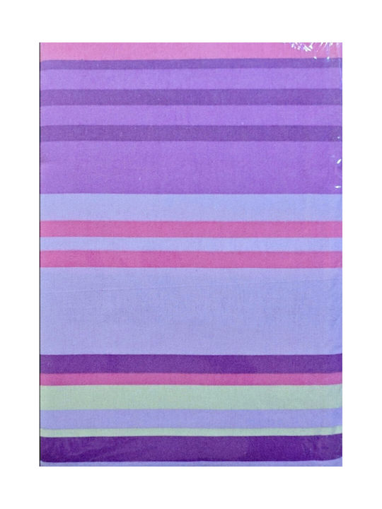 Sunshine Elektrische Gitarren Einzeln Rosa/Lila Mit Gummizug 165x250cm