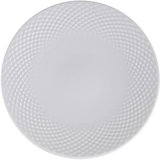 Kutahya Porselen Panio Shallow Serving Plate Made of White Porcelain with Diameter 17cm 6 Pieces