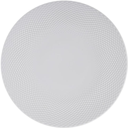 Kutahya Porselen Serving Plate Shallow Porcelain White with Diameter 28cm 6 Pieces