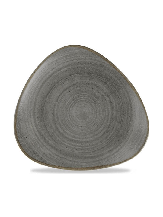 Churchill 1795 Shallow Triangle Serving Plate Porcelain Black 26.5cm 10 Pieces