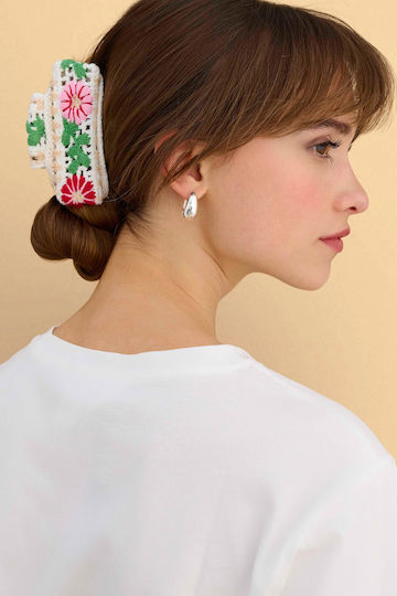 Embroidered Multicolour Claw Clip Spring Collection 26